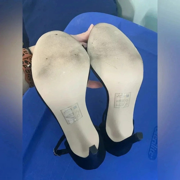 ASOS‎ Black Ankle Strap Heels Minimalist Evening Party Dress Shoes - Picture 5 of 10